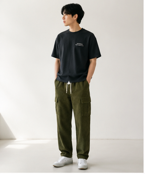 Straight Fit Cargo Trousers - Image 5