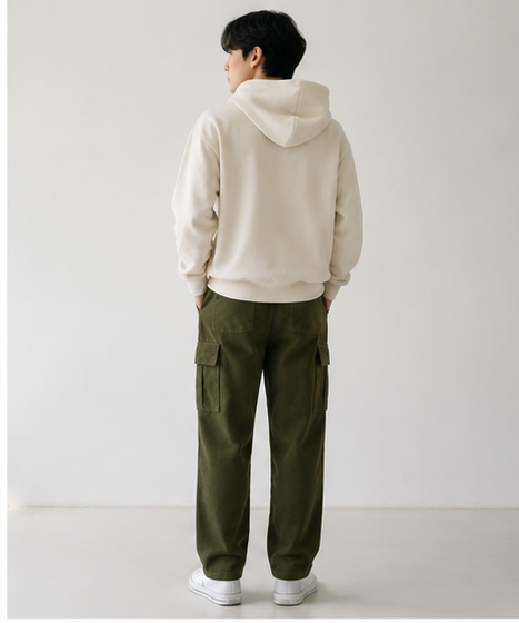 Straight Fit Cargo Trousers - Image 3