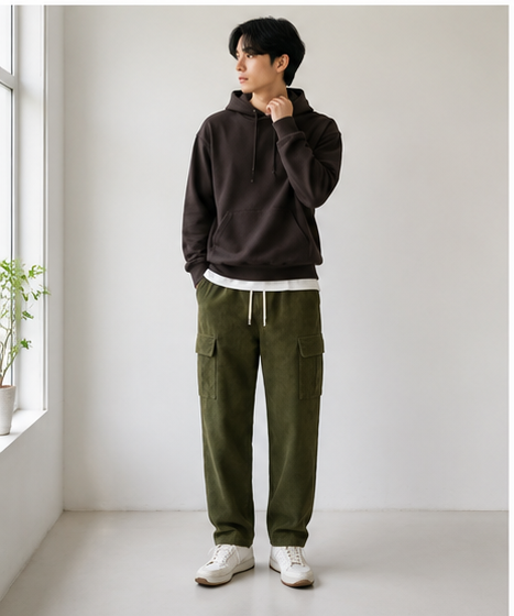 Straight Fit Cargo Trousers - Image 2