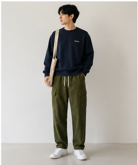 Straight Fit Cargo Trousers