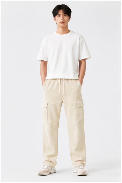 Straight Fit Cargo Trousers