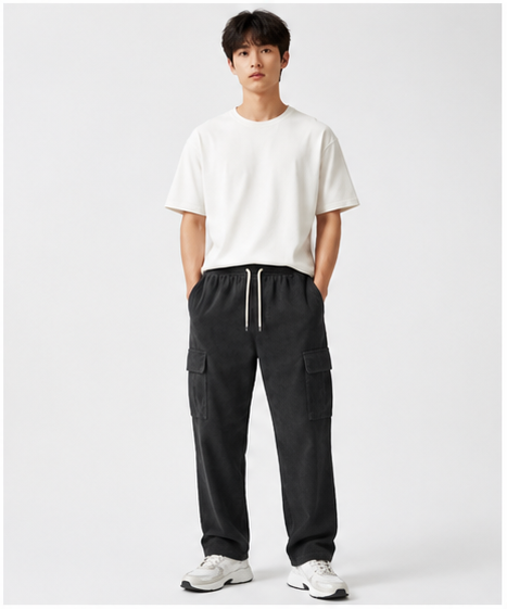 Straight Fit Cargo Trousers - Image 7