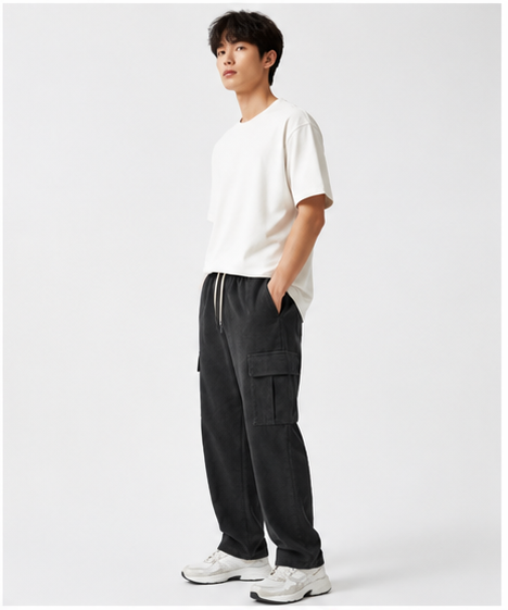 Straight Fit Cargo Trousers - Image 5