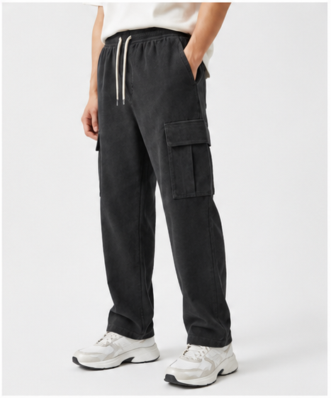 Straight Fit Cargo Trousers