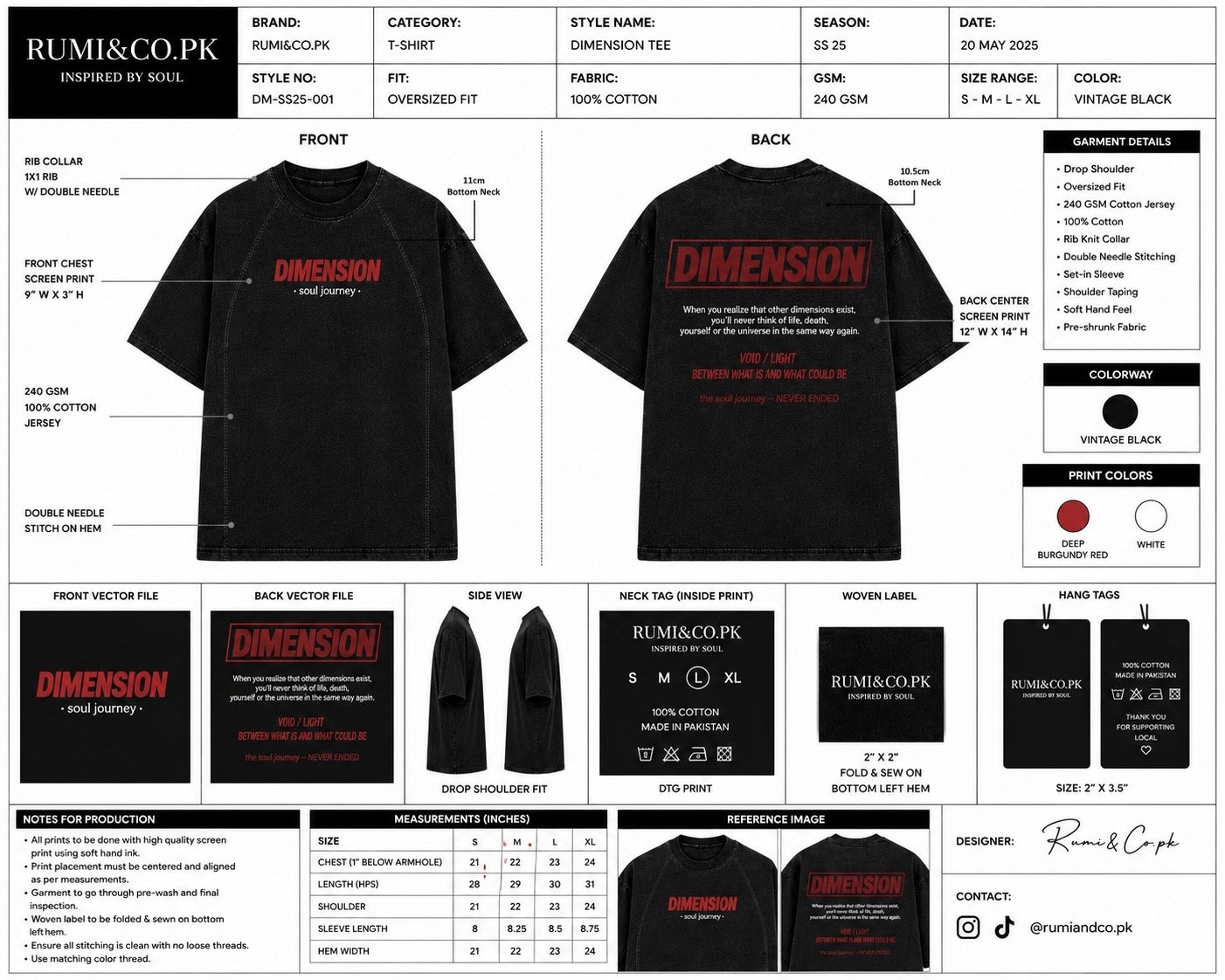 Dimension, Black Vintage Tee - Image 6
